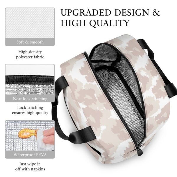 Custom Pattern Tote Lunch Bag for Women Color Halo Dyeing Print Portable Meal Bag Picnic Travel Breakfast Box Office Work School 5