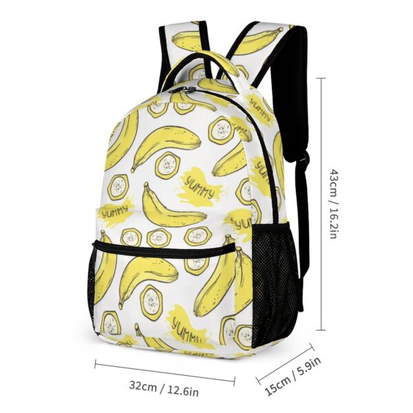 Custom Printed Fun Banana Print Schoolbag Customized School Backpack for Girls Large Capacity Backpack Leisure Kids Travel Bag 2