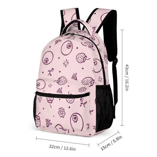 Customized Pattern Girls Pink Simple Printing Schoolpack Pencil Case Backpack Large Capacity Pencil Case Leisure Travel Bag 2