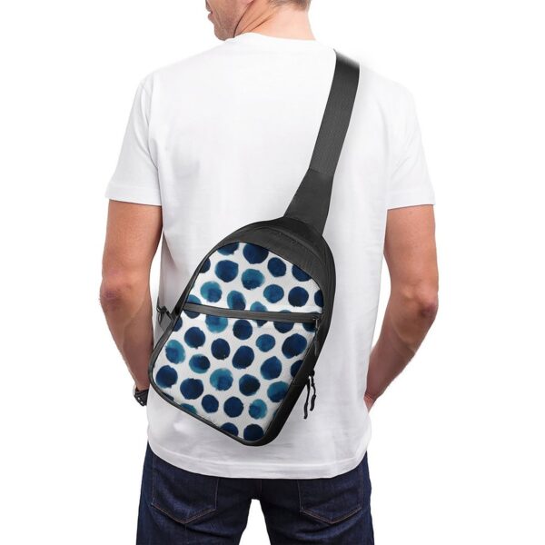 Crossbody Backpacks Wave Dot Geometric Printing Men Multifunctional Chest Bag forTravel Oblique Straddle Bag Crossbody Bag 4