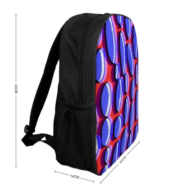 Custom Print Lightweight Backpack Color Block Tote Bag 17 Inch Shoulder Backpack Leisure Satchel Mochila 2