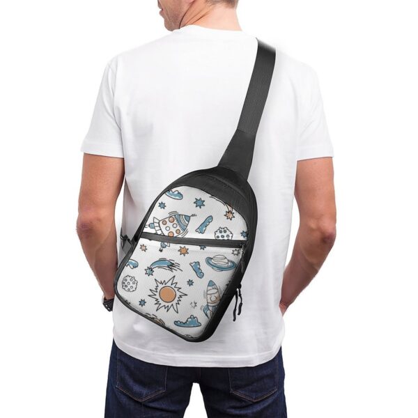 Space Planet Print Crossbody Backpacks Trendy Oxford Cloth Shoulder Messenger Bag Travel Backpack Oblique Straddle Bag 4