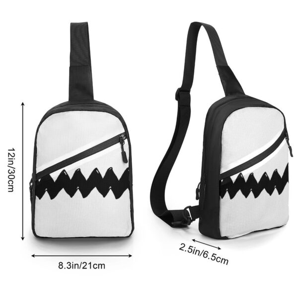 White Simple Printed Crossbody Backpacks Inclined Shoulder Bag Cross Body Bags Male One Shoulder Sling Bag for Travel Sports Bag 2