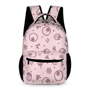 Customized Pattern Girls Pink Simple Printing Schoolpack Pencil Case Backpack Large Capacity Pencil Case Leisure Travel Bag 1