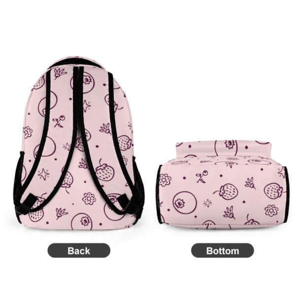 Customized Pattern Girls Pink Simple Printing Schoolpack Pencil Case Backpack Large Capacity Pencil Case Leisure Travel Bag 6