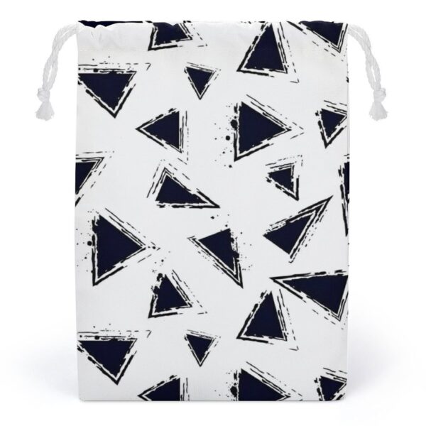 Trendy Geometric Printing Pocket Storage Bag Drawstring Bag Canvas Storage Bag Card Storage Bag Customizable Patterns 1