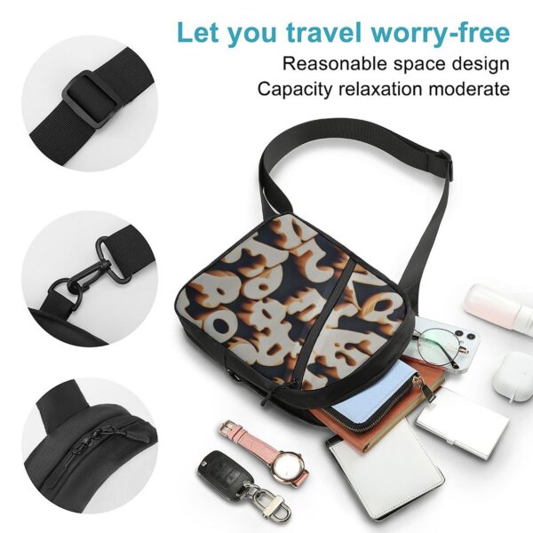 Fashion Letter Printing Small Chest Bag Crossbody Backpacks Anti-Theft Travel Messenger Chest Sling Pack Phone Pocket 3