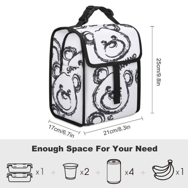 Trendy Printing Lunch Bags Sandwich Bag Work Bag for Meal Boxes Large Format Insulated Bag Lunch Shopper Custom Print Food Bag 2