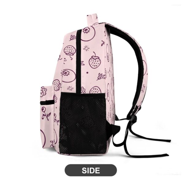 Customized Pattern Girls Pink Simple Printing Schoolpack Pencil Case Backpack Large Capacity Pencil Case Leisure Travel Bag 5