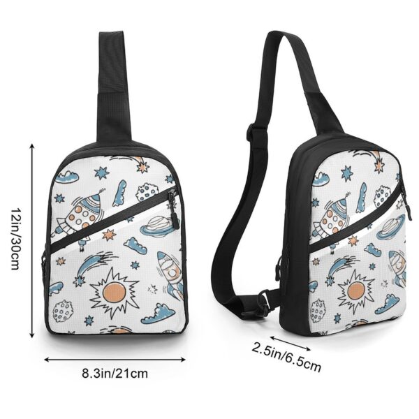 Space Planet Print Crossbody Backpacks Trendy Oxford Cloth Shoulder Messenger Bag Travel Backpack Oblique Straddle Bag 2