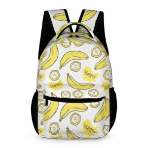 Custom Printed Fun Banana Print Schoolbag Customized School Backpack for Girls Large Capacity Backpack Leisure Kids Travel Bag 1